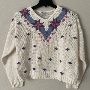 Just Sasha vintage knit sweater large 55% ramie 45% acrylic